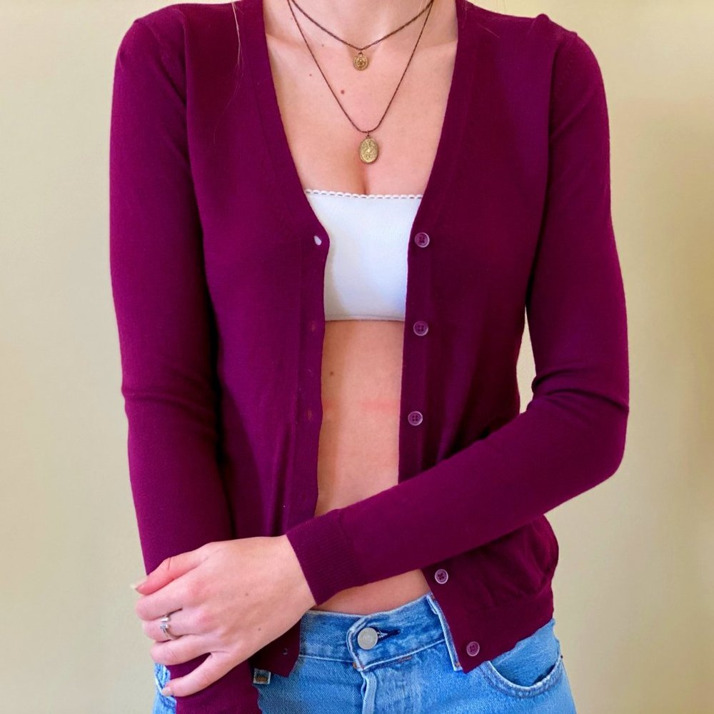 Maroon Cardigan
